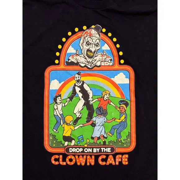 Terrifier film art the clown drop by the clown cage Medium horror shirt novelty - Picture 2 of 4